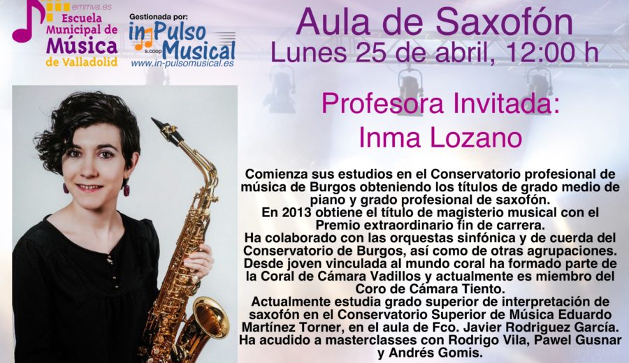 Aula Saxofón Escuela Municipal de Música de Valladolid